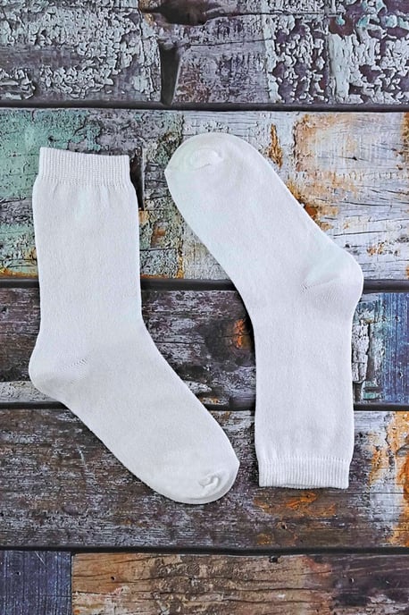 Sock Snob - Set van 6 bamboe schoolsokken voor kinderen - Wit - Image 2