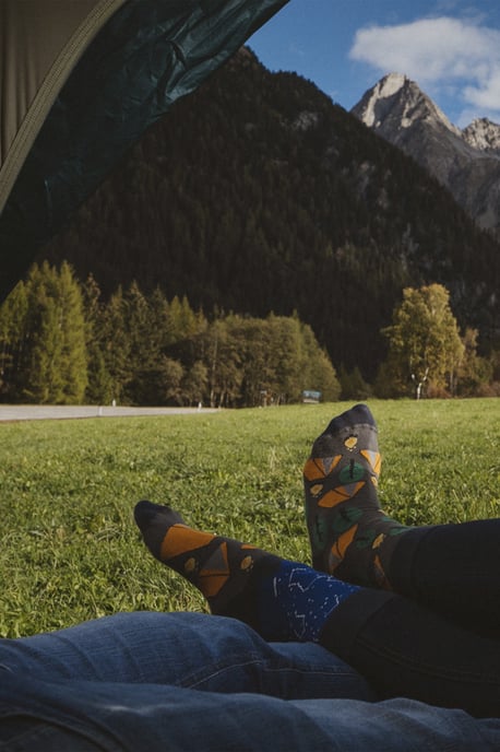 SPOX SOX - Mens & Ladies Mismatched Novelty Odd Socks - Camping - Image 2