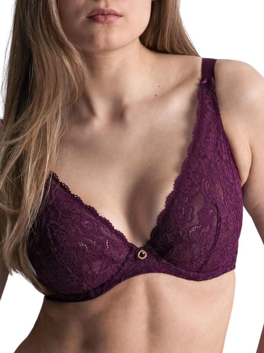 Rosessence Comfort Triangle Plunge Bra Berry