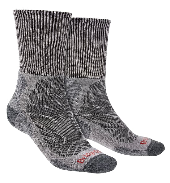 Bridgedale - Mens Hiking Lightweight Merino Wool Socks - Grey - Image 1