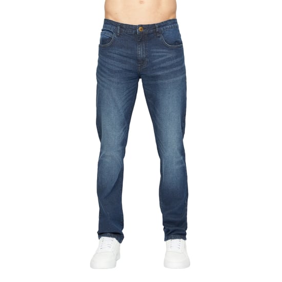 Crosshatch Mens Svelte Stretch Jeans (Dark Wash) - Image 1