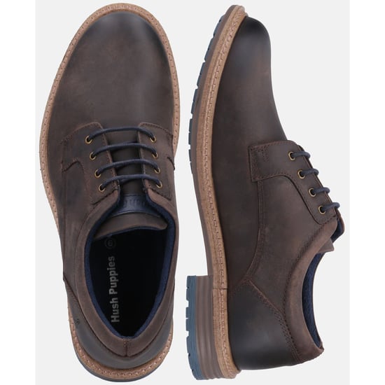 Hush Puppies Julian Läder Herr Skor i Brunt Snörning - Image 6