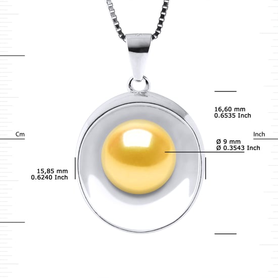 REFLECTIONS Necklace Freshwater Pearl 9-10mm Golden 925