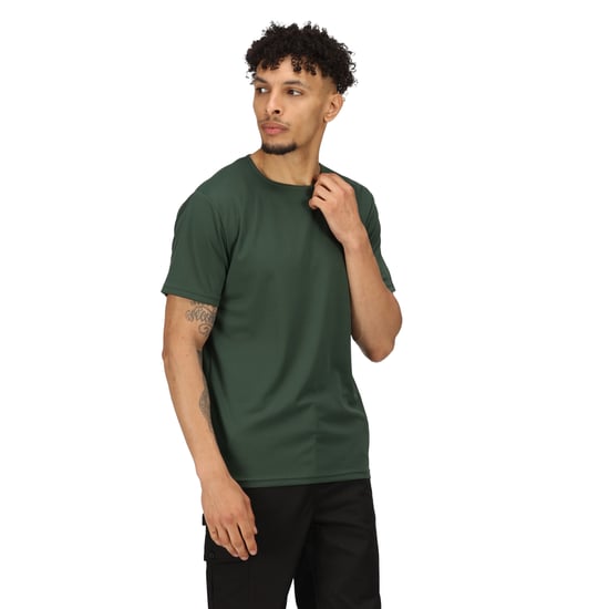 Regatta Mens Pro Reflective Moisture Wicking T-Shirt (Dark Green)
