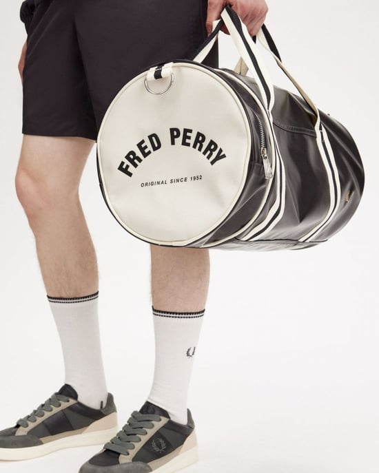 Fred Perry Recycled Polyester Classic Barrel Bag - Image 4