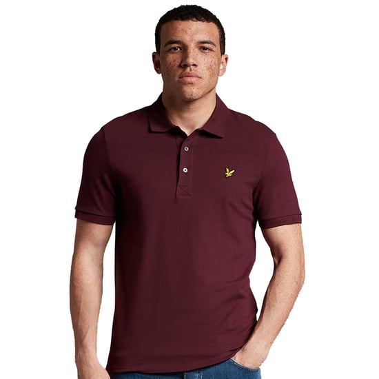 Lyle & Scott Plain Polo Shirt in Burgundy - Image 1