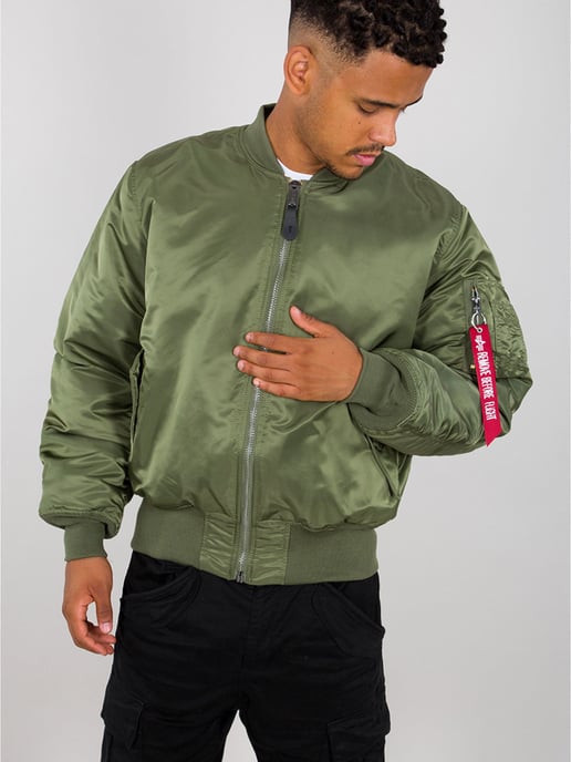 Alpha Industries Heren MA-1 Bomber Jacket in Sage Green - Image 3