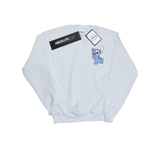 Disney Mens Lilo And Stitch Stitch Backside Breast Print Sweatshirt (White)