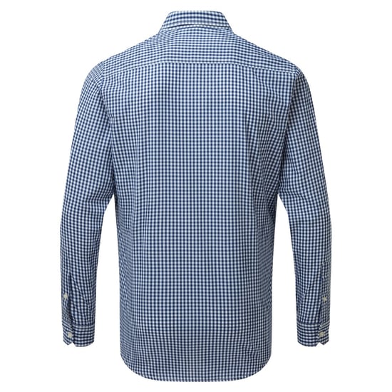 Premier Mens Maxton Check Long Sleeve Shirt (Navy/White) - Image 2