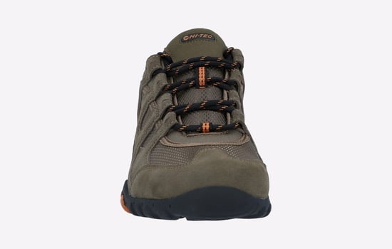 Hi-Tec Quadra II Suede Heren Wandelschoenen In Taupe/oranjebruin - Image 4