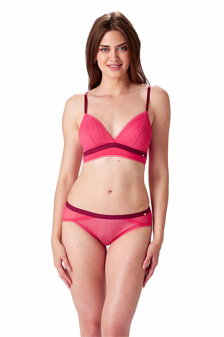 Delicate Lace Non Wired Bra - Watermelon