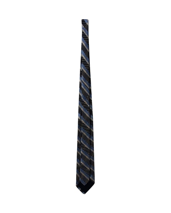 Valentino Diagonal Striped Tie in Multicolor Silk - Image 2