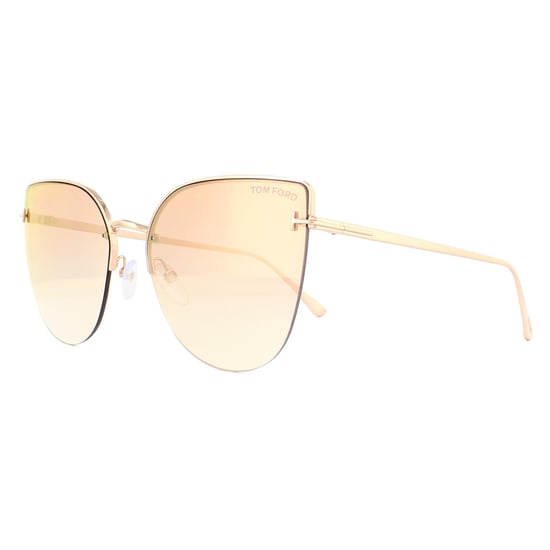 Tom Ford Sunglasses Ingrid-02 FT0652 33Z Gold Pink Purple Gradient Mirror - Image 2