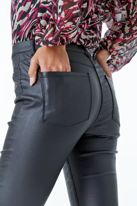Coated Faux Leather Jeggings - Image 2