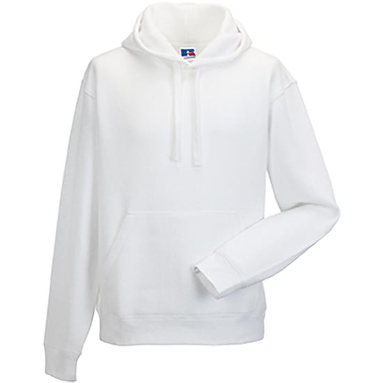 Russell Mens Authentic Hooded Sweatshirt / Hoodie (Vit) - Image 3