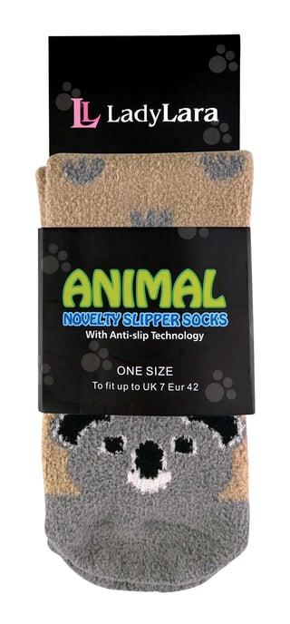 Nieuwigheid pantoffelsokken voor dames met dierenmotieven - Koala - Image 2