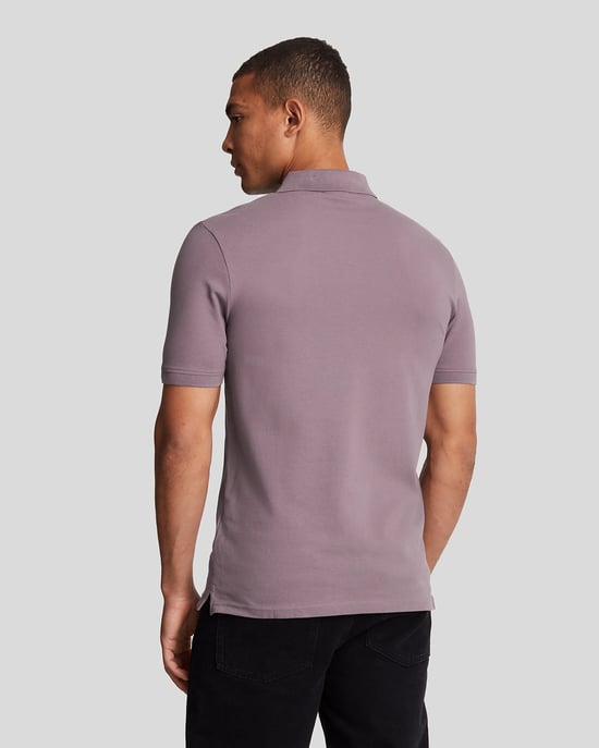 Heren Plain Polo Shirt i Rosa - Image 3
