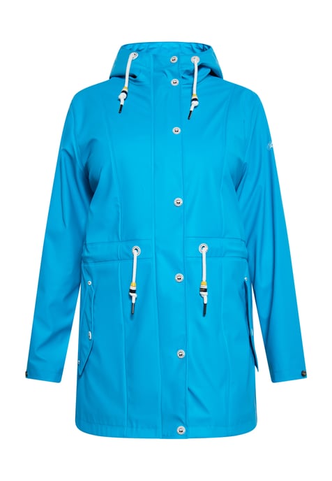 Schmuddelwedda Ronde regenjas Dames Cyaan blauw - Image 1