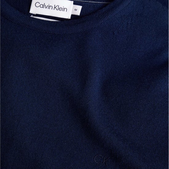 Herr Calvin Klein Merinoulltröja i Marinblå - Image 3
