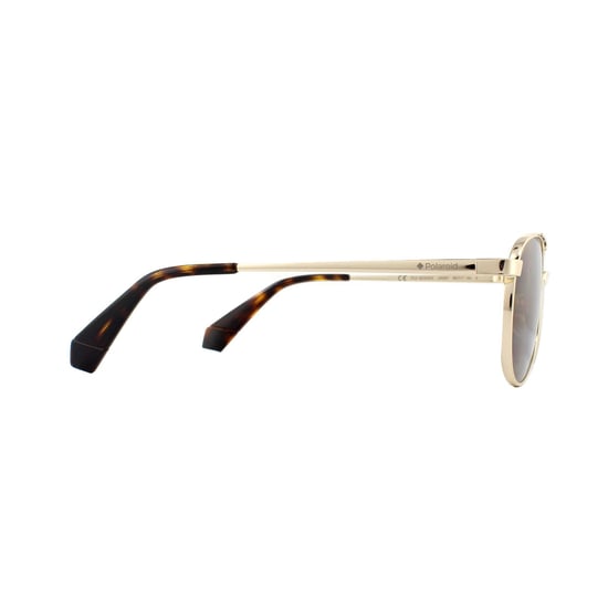 Polaroid Aviator Womens Gold Bronze Polarized Sunglasses