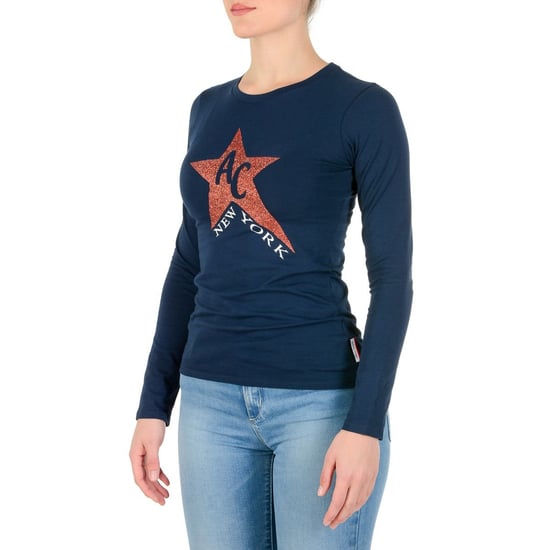 Andrew Charles By Andy Hilfiger Womens LS T-Shirt TS602 031002 Phenix Navy