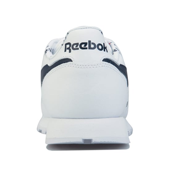 Men's Reebok Classics Classic Leather Trainers in White Navy - Image 6