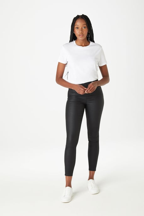 Black Coated Jegging