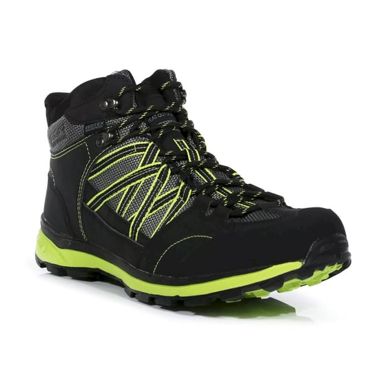 Regatta Mens Samaris Mid II Hiking Boots (Black/Electric Lime)