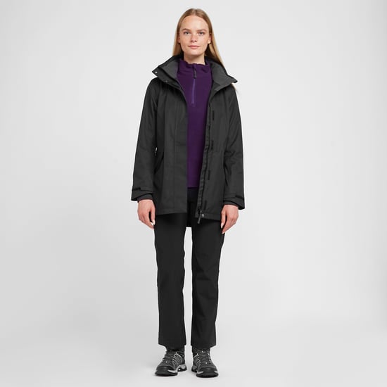 Peter Storm Women's Mistral Long Waterproof Jacket with Adjustable Hood, Hiking Raincoat