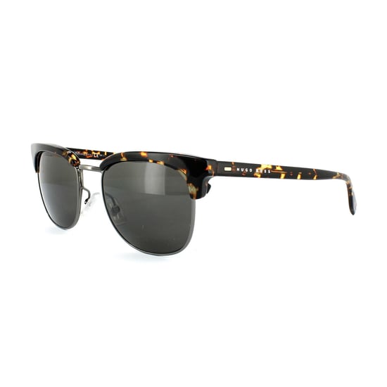 Hugo Boss Sunglasses 0667 TZ4 NR Dark Havana Ruthenium Brown Grey