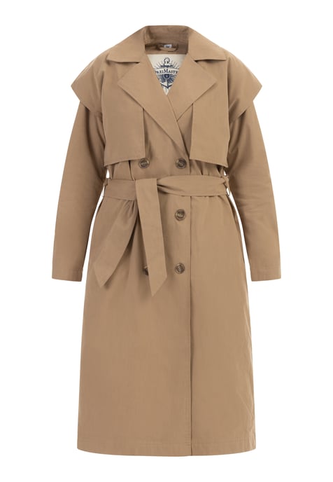 Dreimaster Trenchcoat Dames donkerbeige - Image 1