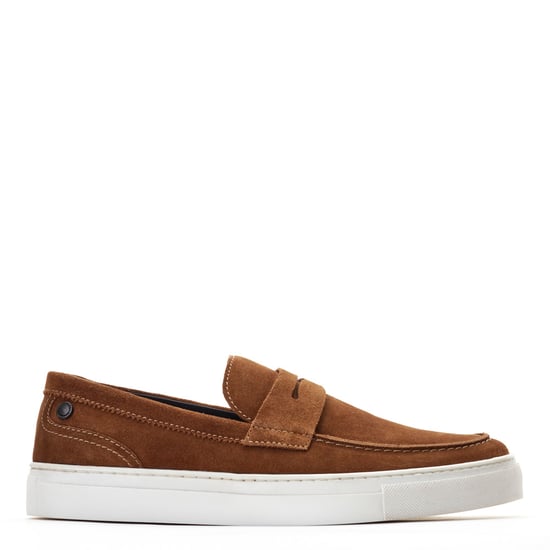 Base London Mens Flynn Suede Cognac Suede Loafers