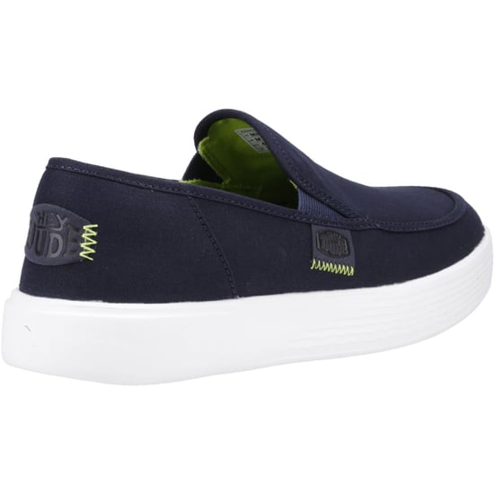 HEYDUDE Sunapee Canvas 100% Cotton Men's Navy/White Loafers - Image 2