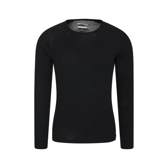 Mountain Warehouse Mens Merino Wool Base Layer Top (Pack of 2) (Black)