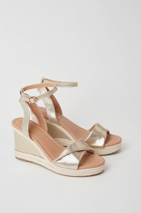 Wide Fit Richie Soft Twist Rope Detail Wedges - Image 3