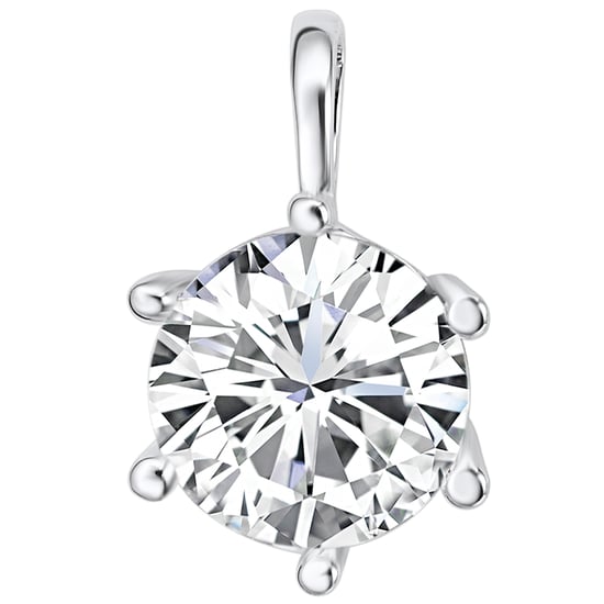 Pendant silver embellished with swarovski crystals ® white Rafaela Donata - Image 1