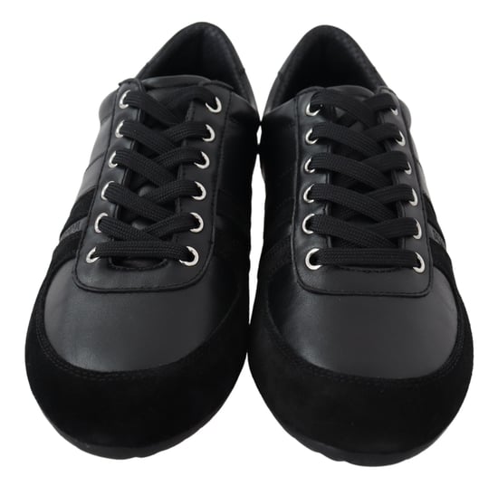 Dolce & Gabbana Men's Black Logo Leather Casual Sneakers Shoes - Image 5