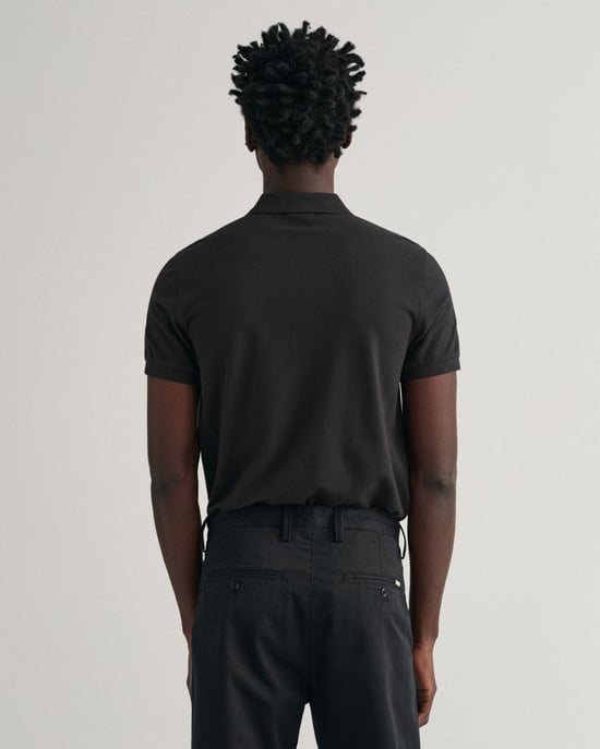 GANT Mens Slim Fit Short Sleeve Shield Logo Pique Polo