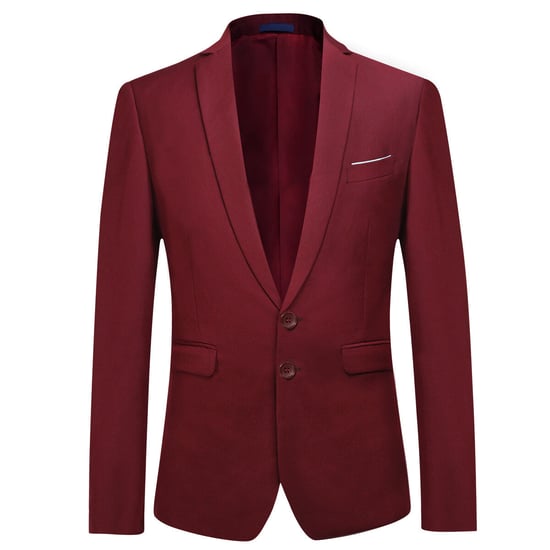 Classic Red Blazer Two Buttons Blazer