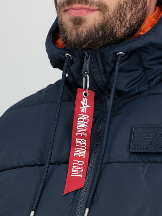Alpha Industries Hooded Puffer Vest FD Blue - Image 4