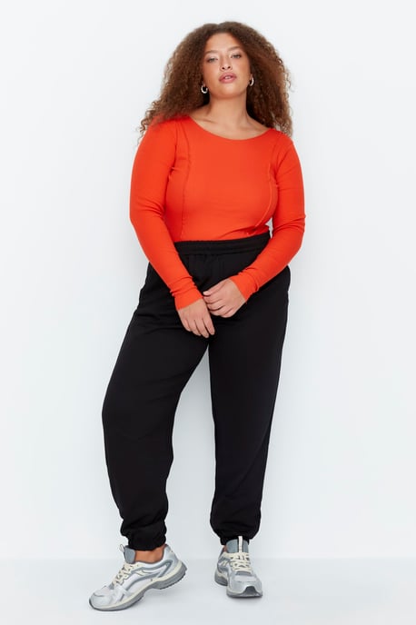 Trendyol Dam Högmidjade Lösa Joggers Större Storlekar Sweatpants - Image 1