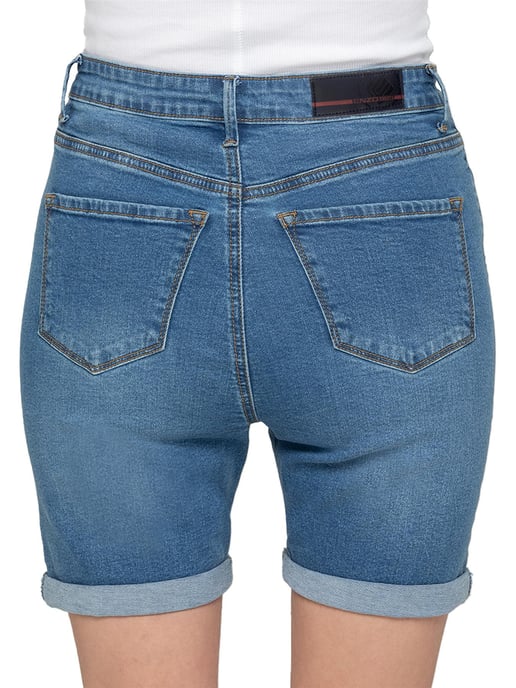 Enzo | Dames Skinny Denim Shorts - Image 2