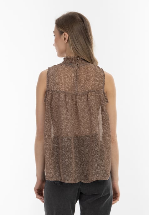 Dreimaster Blouse Dames bruin-gebroken wit - Image 4