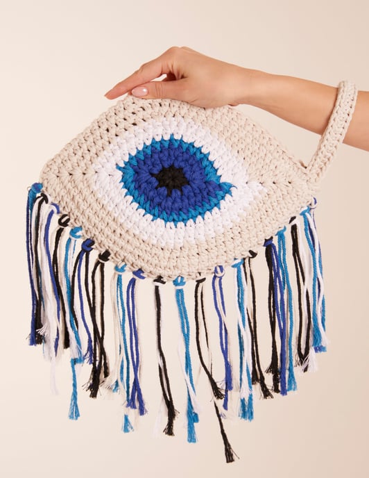 Evil Eye Tassel Bag