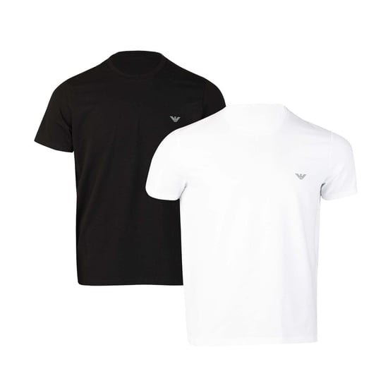 Men's Armani 2 Pack Lounge T-Shirts in Black-White