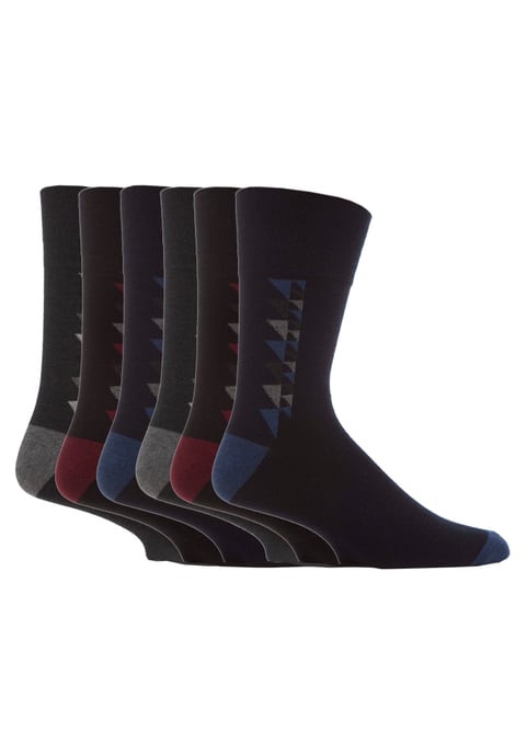 Set van 6 sokken zonder elastiek herensokken met zachte grip 46-50 EU - SOMRJ34 - Image 1