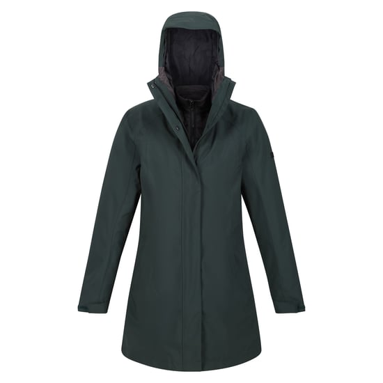 Regatta Womens/Ladies Denbury IV 2 in 1 Waterproof Jacket (Darkest Spruce/Black)