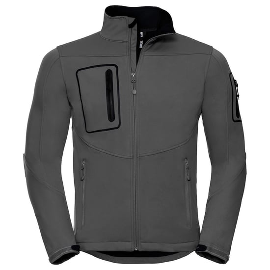Russell Mens Sports Soft Shell Jacket (Titanium) - Image 1