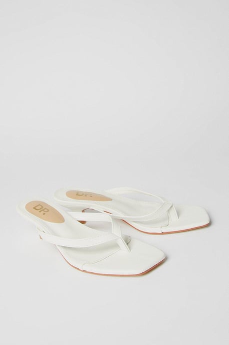 Tiana Kitten Heel Toe Thong Mule Sandals