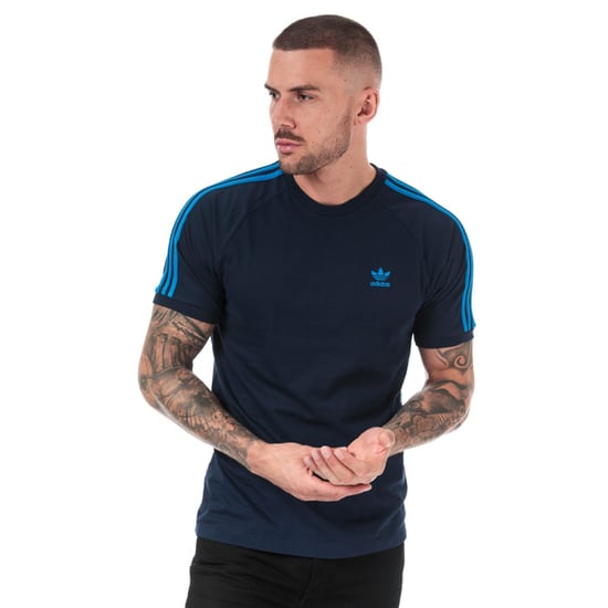 Men's adidas Originals 3-Stripes T-Shirt in Blue